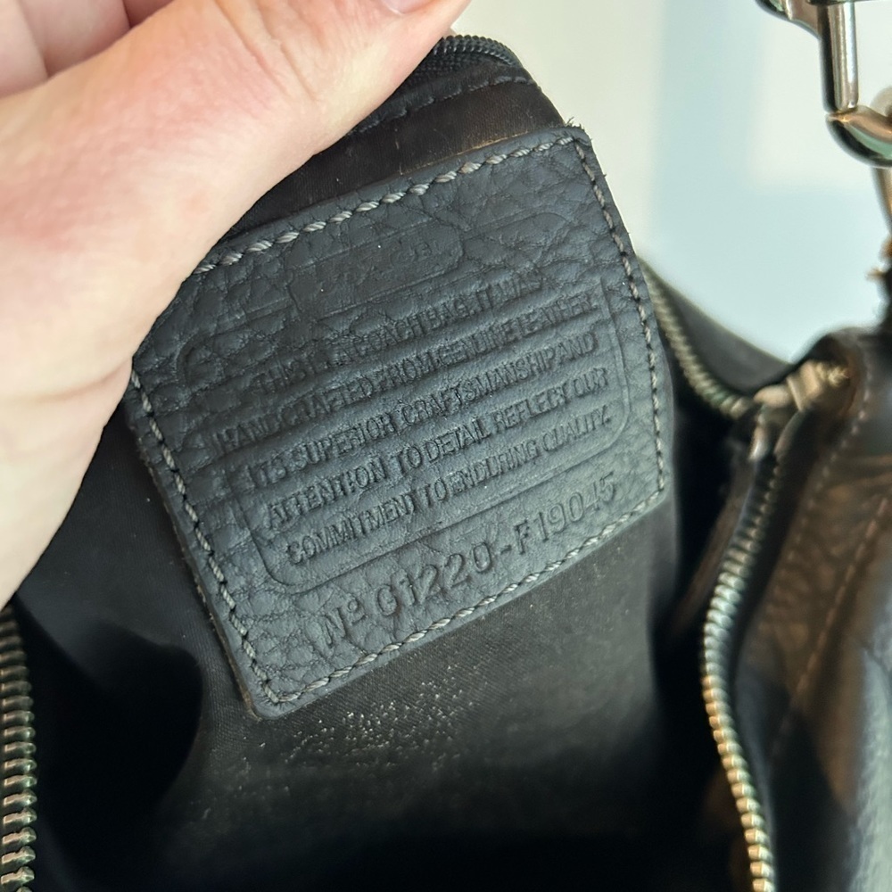 Coach Penelope Pebbled Leather Black Handbag - Picture 7 of 7